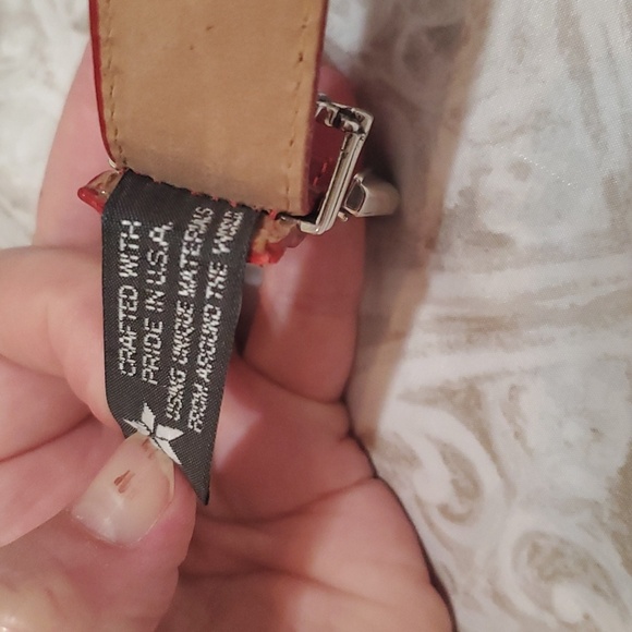 Brighton Red Belt with Golf Charms Size ML/32 - Picture 16 of 16